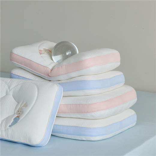 自然醒A类全棉双层纱儿童枕芯6岁以上全棉双层纱单人枕头护颈枕家用一对装学生小枕头XK 商品图1