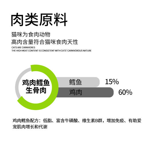 灵宠物语宠物零食鸡肉鳕鱼全价冻干生骨肉200g 商品图1