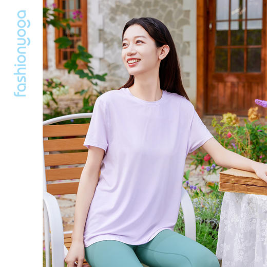 凡圣瑜伽舒适松弛感短袖 F15339 商品图3