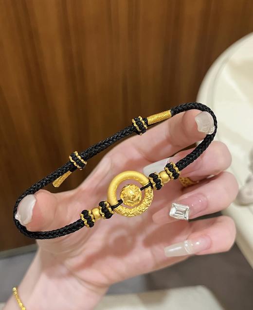 钻石豪门足金999平安扣手链情侣款足金转运珠手绳生日礼物 P 商品图3