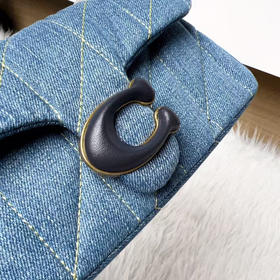 蔻*丹宁牛仔单肩包链条包