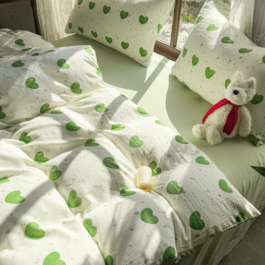 相思豆系列竺纱棉四件套｜A类彩竺棉面料，舒适软糯 商品图6