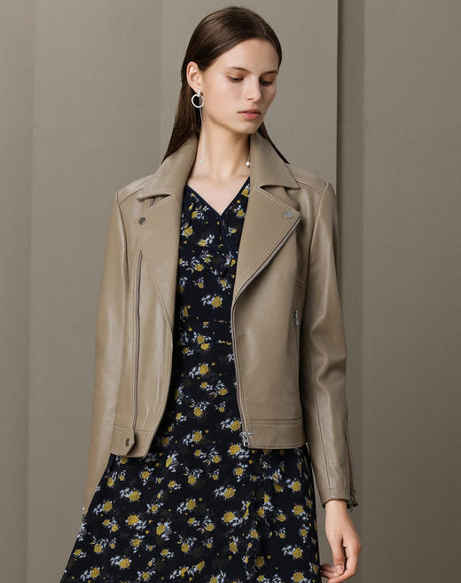 10003317500 宝姿PORTS   女装长袖短皮衣 商品图0