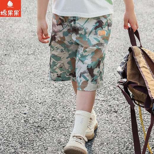 棉果果夏季商场专柜同款男童梭织五分裤M212201425357 商品图0
