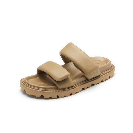 westory夏季新款羊皮平底休闲百搭一脚蹬舒适外穿凉拖61441 商品图1