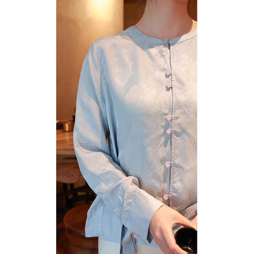 【抖音专属】新中式衬衣（25710068-青鸾-设计师） 商品图3