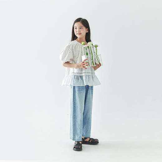 棵初 2025春夏第二波新品氛围感纯色小衫876K256055MJ 商品图3