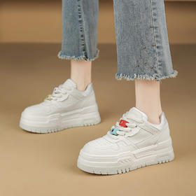 品质好货|Safiya/索菲娅2025学院风厚底休闲简约运动小白鞋板鞋SF43112781