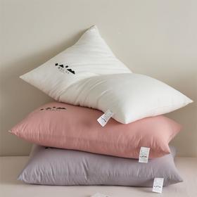 自然醒A类全棉色织水洗枕头枕芯助睡眠护颈椎成人家用一对装酒店专用整头套男学生宿舍XK