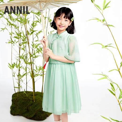 女童短袖连衣裙夏季新款安奈儿童装实体店同款AG523609 商品图2