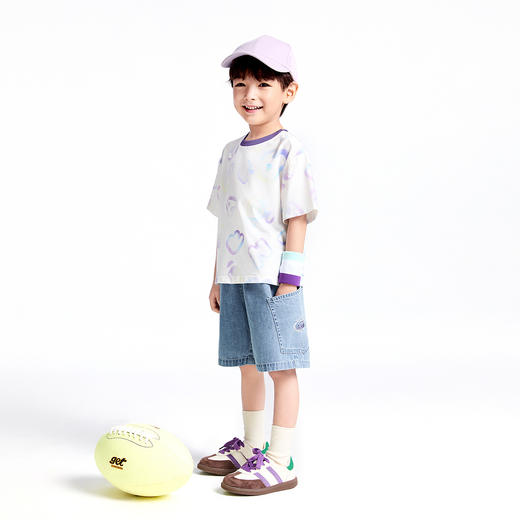 男童圆领SORONA短袖针织衫夏季新款安奈儿童装实体店同款XB521599 商品图3