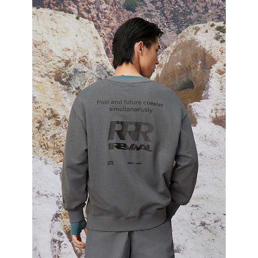 GXG男装 圆领字母印花双色卫衣通勤长袖上衣卫衣 2025春季热卖 商品图4