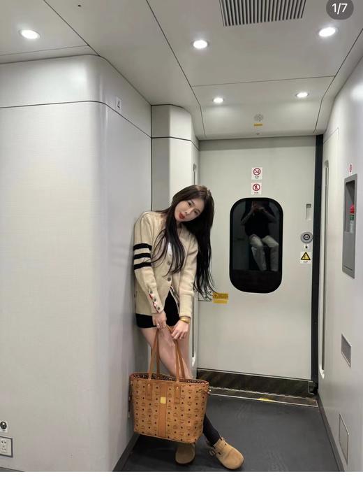 D030633大容量日常通勤老花加长肩带托特包单肩包 商品图1