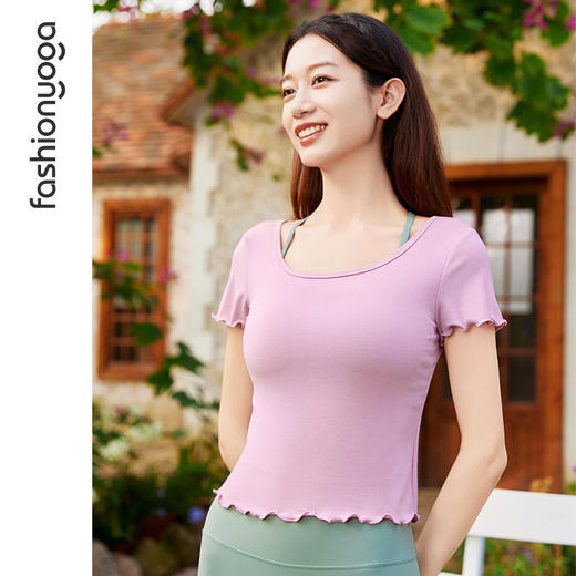 凡圣瑜伽超柔软短款短袖 F15324 商品图7