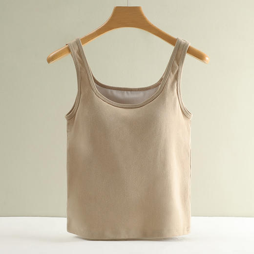 【买1送1】免Bra纯棉吊带背心 7A纯棉K菌面料，内置3D立体固定杯垫 一秒聚拢，经典H版型+加长下摆=视觉显瘦显高，大U领、一字型加宽肩带纯欲风满满 商品图8