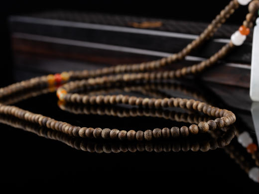 XY0029原创沉香+翡翠飘花平安无事牌 商品图8