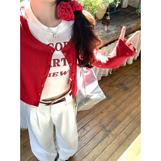 【99元任选2件】现货秒杀！卖完不补 ！微信打折价！字母印花短款短袖T 商品图1