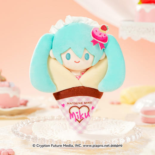 【GSC现货】初音未来 可丽饼系列 毛绒玩偶挂件A 薄荷巧克力款/B 奶油草莓款/C 海盐苏打款GSM 商品图1