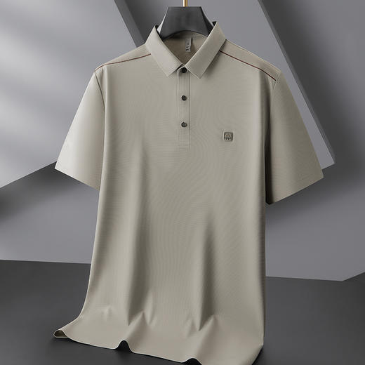 【冰丝】【DDP】大依优型大码短袖POLO衫弹力翻领商务休闲透气半袖夏季上衣 商品图3
