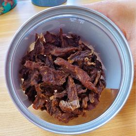 【低脂高蛋白】蒙都超干牛肉干  (干而不柴、肉香十足、越嚼越香)62g/罐