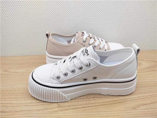 豪行新款23307002真皮运动休闲低跟女鞋单鞋皮鞋 商品图3