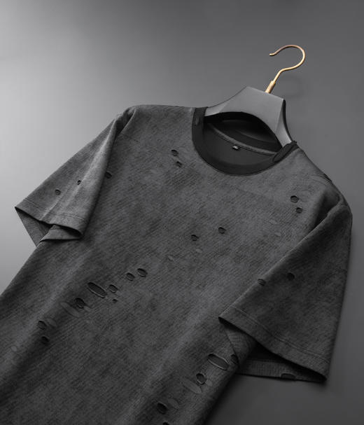 【棉质】【DDA】大依优型大码短袖T恤夏季圆领半袖加肥加大码短袖上衣胖子男士潮流 商品图2