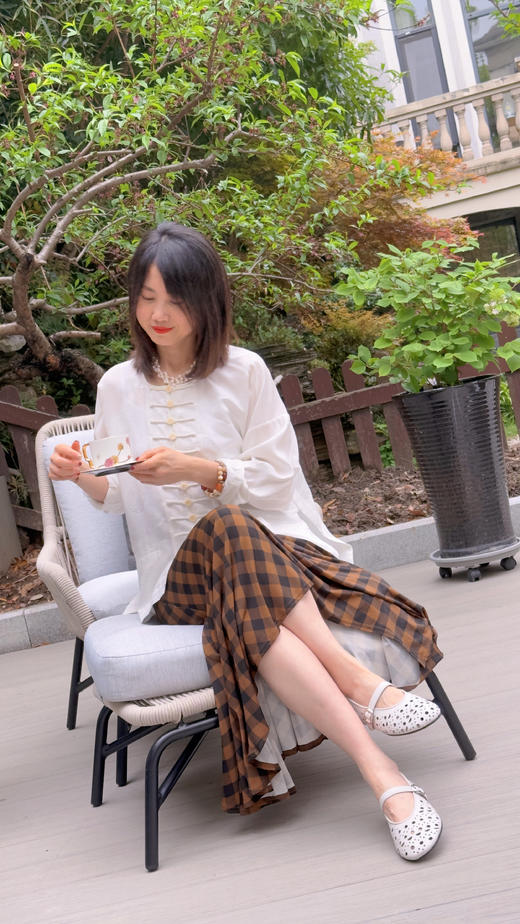 westory平跟单鞋新中式国风鞋玛丽珍洞洞鞋W24AH57681 商品图4