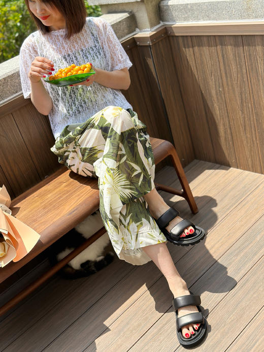 westory夏季新款羊皮平底休闲百搭一脚蹬舒适外穿凉拖61441 商品图4