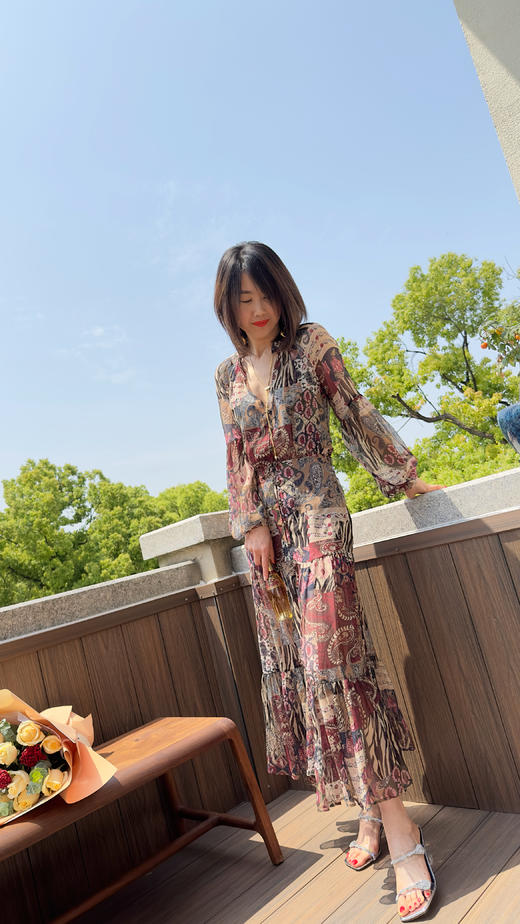 westory女鞋2023夏季新款方头高跟细跟进口胶片羊皮垫饰扣一字带凉鞋61501 商品图5