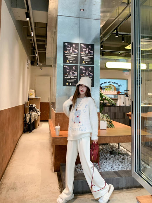 <曾小咸推荐>现货秒杀 ！微信超特价！猫咪图案圆领毛衣 日常199.99/件 立减110 秒杀89.99/件！！ 商品图12