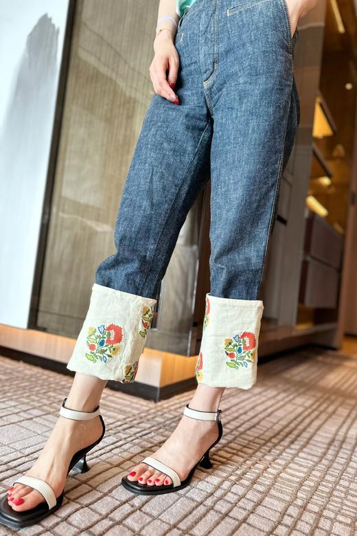 westory女鞋夏季尖头高跟细跟胎牛皮一字带凉鞋61531 商品图7