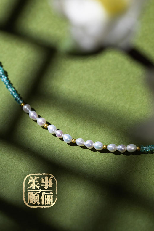 【茱事顺俪】18K黄金磷灰石项链 商品图1