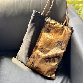 售完不补【敦煌丝绒黑金墨竹单肩包】新中式复古国风丝绒高级感气质包包