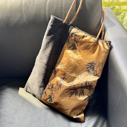 售完不补【敦煌丝绒黑金墨竹单肩包】新中式复古国风丝绒高级感气质包包 商品图0