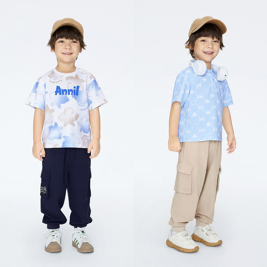 男女童全腰梭织长裤夏季新款安奈儿童装实体店同款XM526726 商品图3