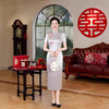 LHS-C170高端喜婆婆婚宴装平时可穿2025春季新款婚礼礼服高贵醋酸旗袍 商品缩略图1