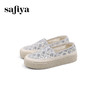 预售10天|Safiya/索菲娅2025精致优雅亮片草编透气懒人软底渔夫鞋 SFD1112250 商品缩略图9