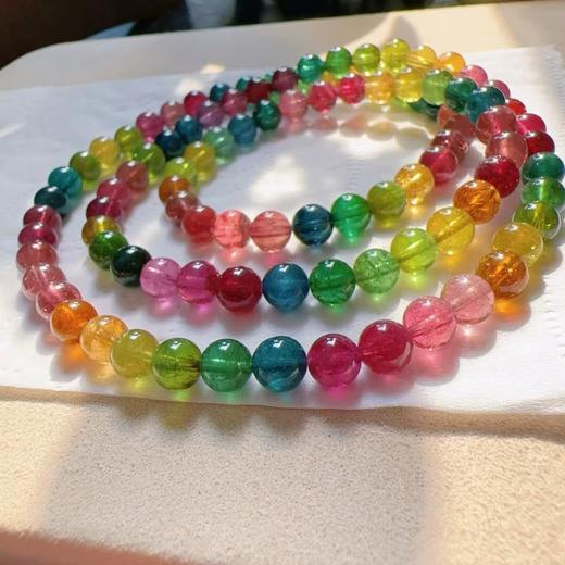 5mm-6mm多圈彩虹碧玺手串 商品图4