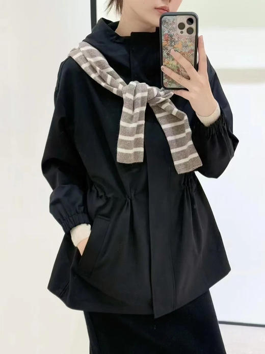 【高品质私服】【IC 丝羊毛精纺平纹布黑色短风衣】随性简约得廓形拓展户外G1183-CC【无标出货 介意慎拍】 商品图9