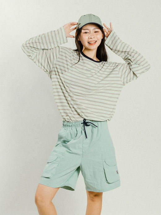 【童品会专属】ACMEITEM爱棵米 户外亲子速干条纹长袖T恤吸湿宽松运动上衣男女GAG3340328A/GAG3340422A 商品图2