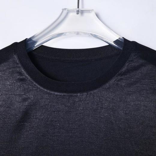 T2774夏季高级感新款韩版丝滑纯色圆领短袖T恤男士时尚休闲宽松上衣 商品图2