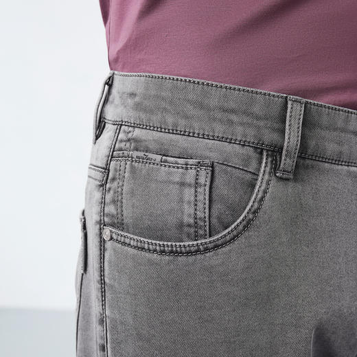 【炒洗牛仔】柒牌水洗牛仔裤男春季新款时尚潮流休闲耐磨直筒长裤128H70760 商品图2