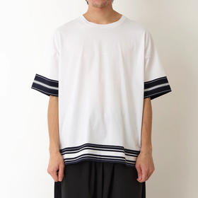 White Mountaineering 白山 RANDAM STRIPE T-SHIRT不规则条纹T恤
