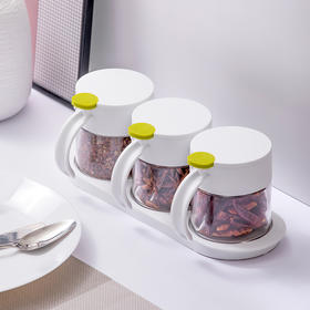 茶花圆点双组玻璃调味瓶