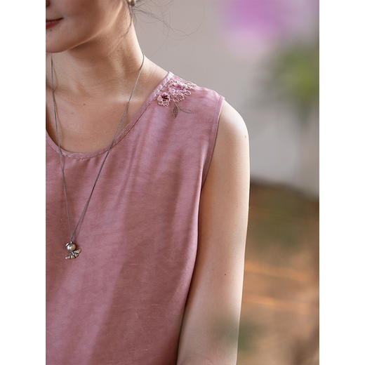 牧衣游原创刺绣炒色桑蚕丝连衣裙 限量福利款 半溪边不支持会员折 商品图3