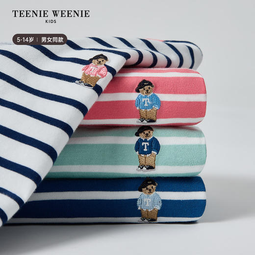 TeenieWeenie Kids小熊童装春夏男女童经典条纹短袖T恤TKRS256371H 商品图4