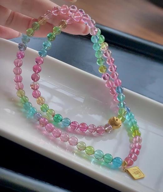 6mm-7mm多圈人鱼碧玺手链 商品图2