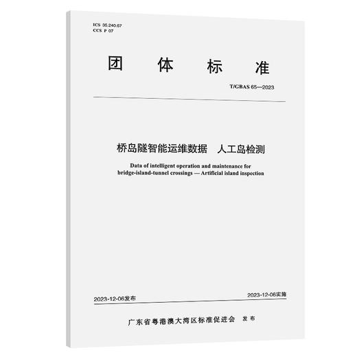 桥岛隧智能运维数据 人工岛检测T/GBAS 65—2023 商品图0