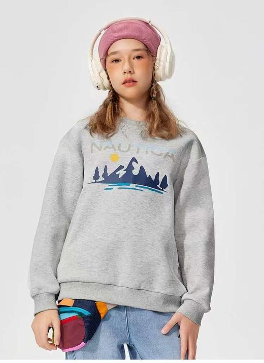 【春上新】8楼  NAUTICA/诺帝卡童装 男童女童圆领卫衣2025早春季儿童空气层上衣」吊牌价399元   活动价  239元 商品图2