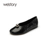 westory女鞋2023夏季新款一字扣平底牛皮革百搭单鞋72951 商品缩略图2